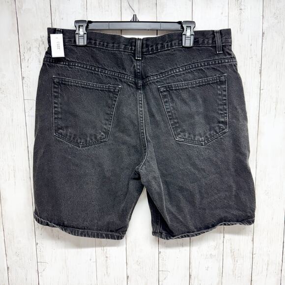Vintage Cherokee Shorts Men Size 38 Black Cotton Denim Short Zip Fly Pockets 90s - Picture 7 of 7